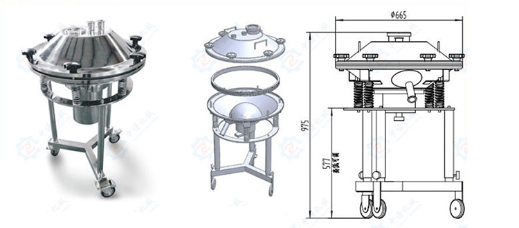 高頻振動篩結(jié)構圖